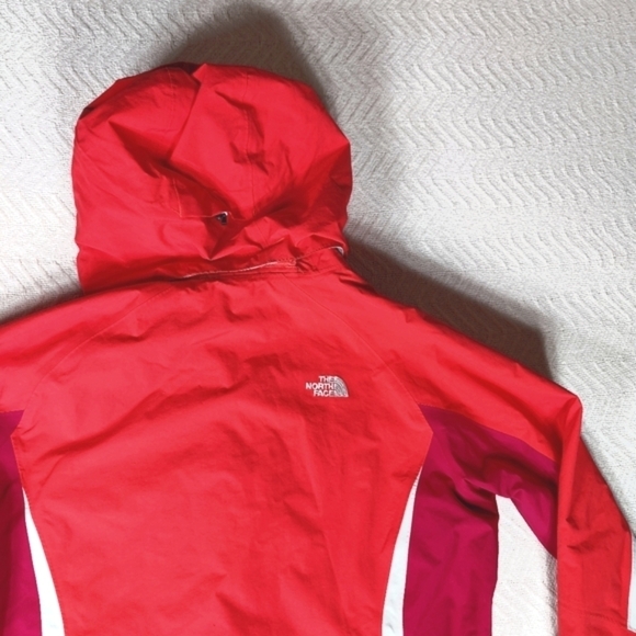The North Face Boundary TriClimate Jacket Hood Outer Shell Women L Orange White - Picture 3 of 16